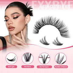 EXXBYE Wispy Lash Clusters – 30D, 200 pièces pour des regards naturels et équilibrés