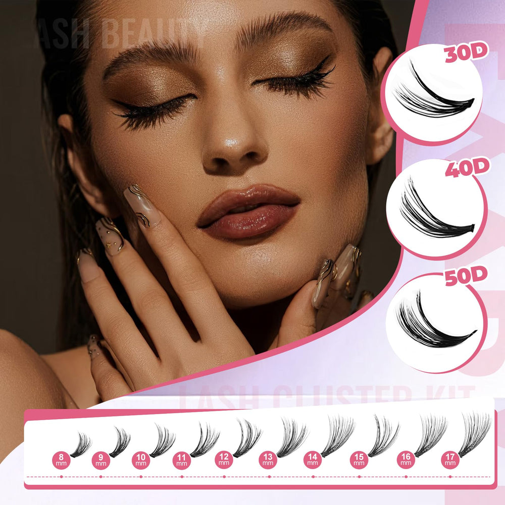 EXXBYE Wispy Lash Clusters – 50D, 200 pièces pour des looks intenses et dramatiques