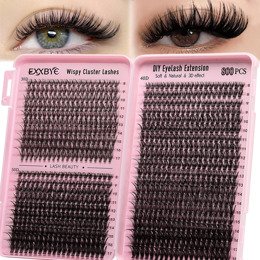 EXXBYE Wispy Lash Clusters – emballage pratique pour démarrer votre kit beauté