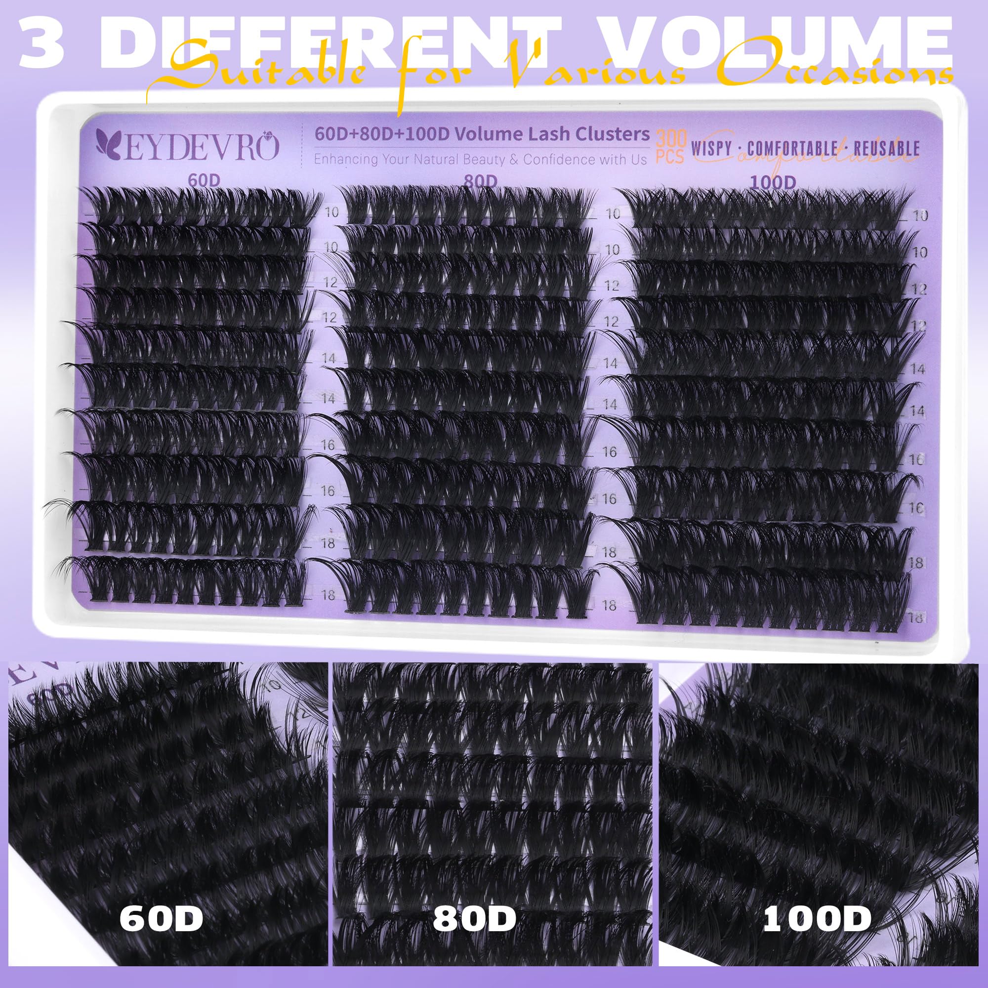 EYDEVRO Brosses adaptées pour dépoussiérer et démêler les cils sans les abîmer.
