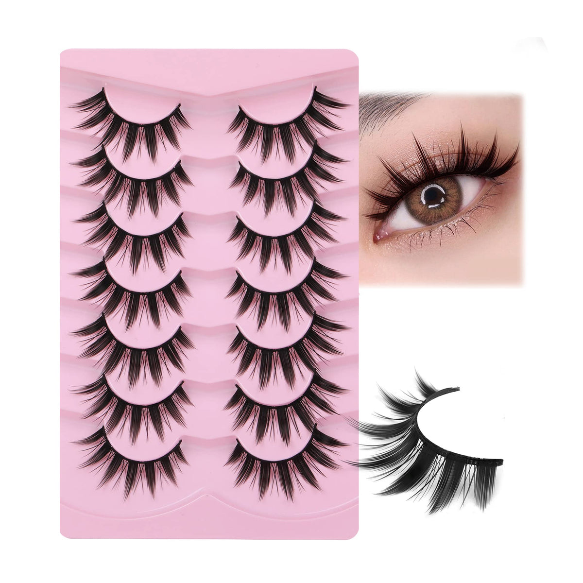 EYDEVRO Cils manga épineux, effet doll spectaculaire pour cosplay