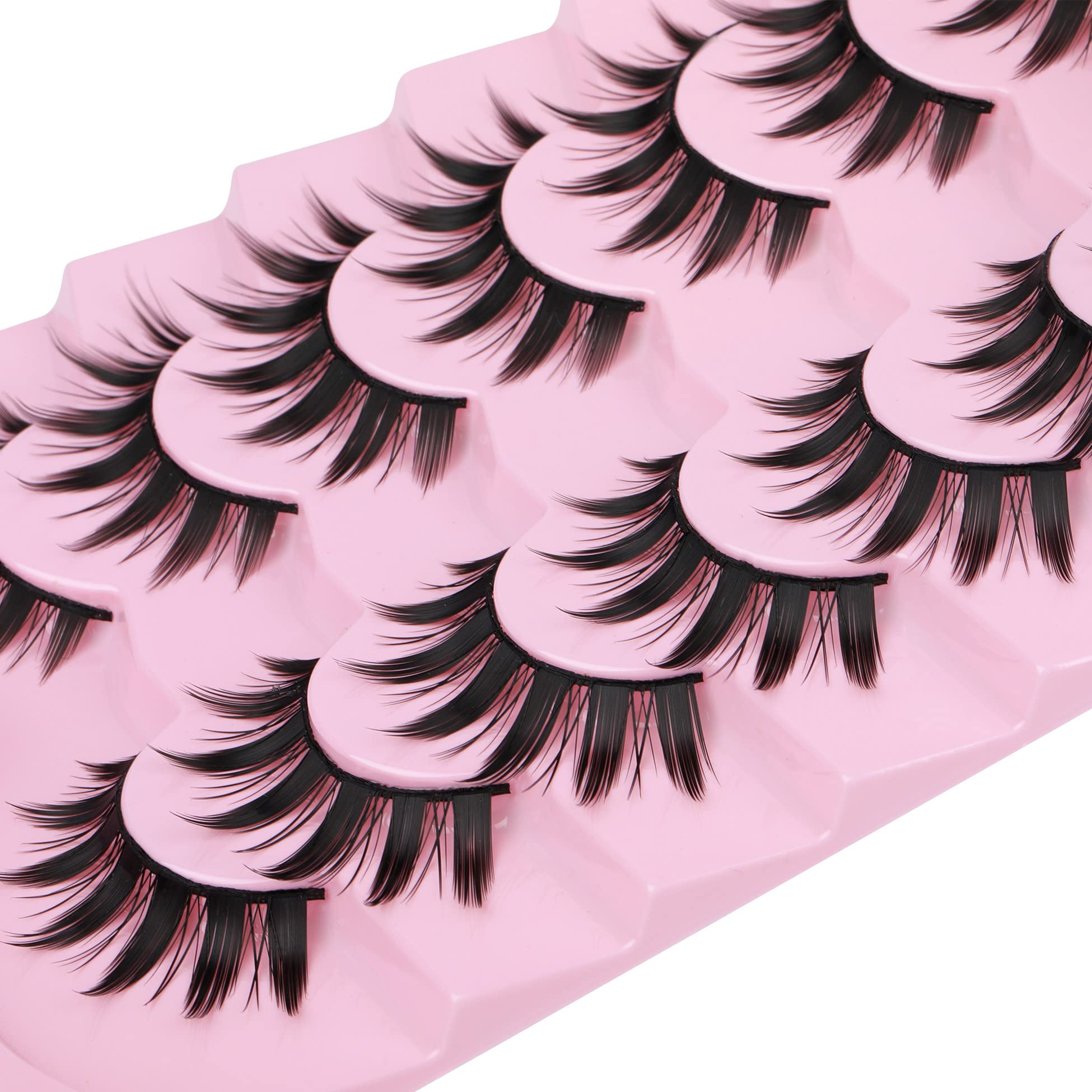 EYDEVRO pack cils manga épineux, sept paires pratiques