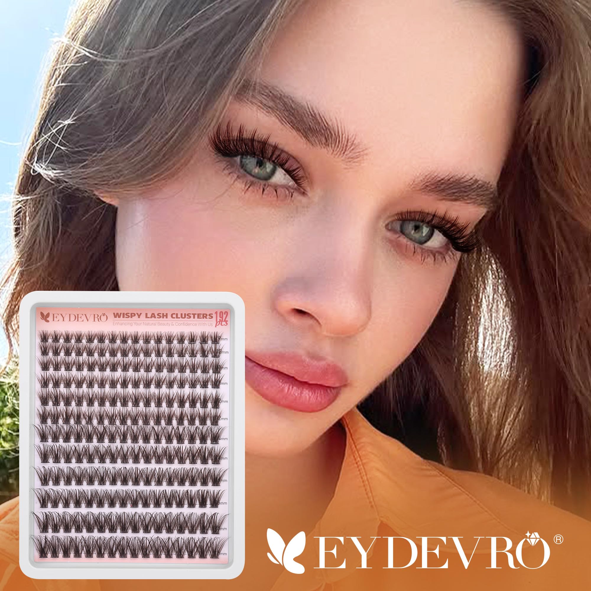 EYDEVRO 192 pièces pour cils sur mesure à domicile, option économique