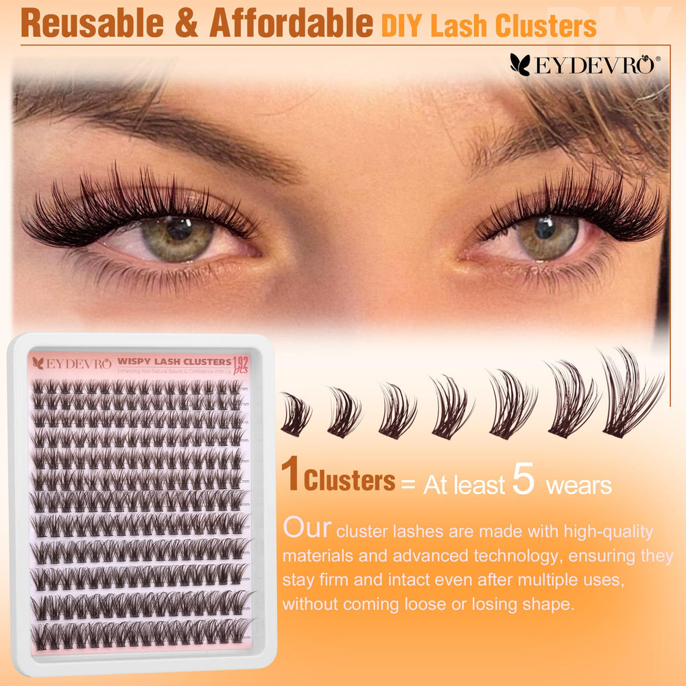 EYDEVRO cils bruns variété 9-18mm look naturel quotidien