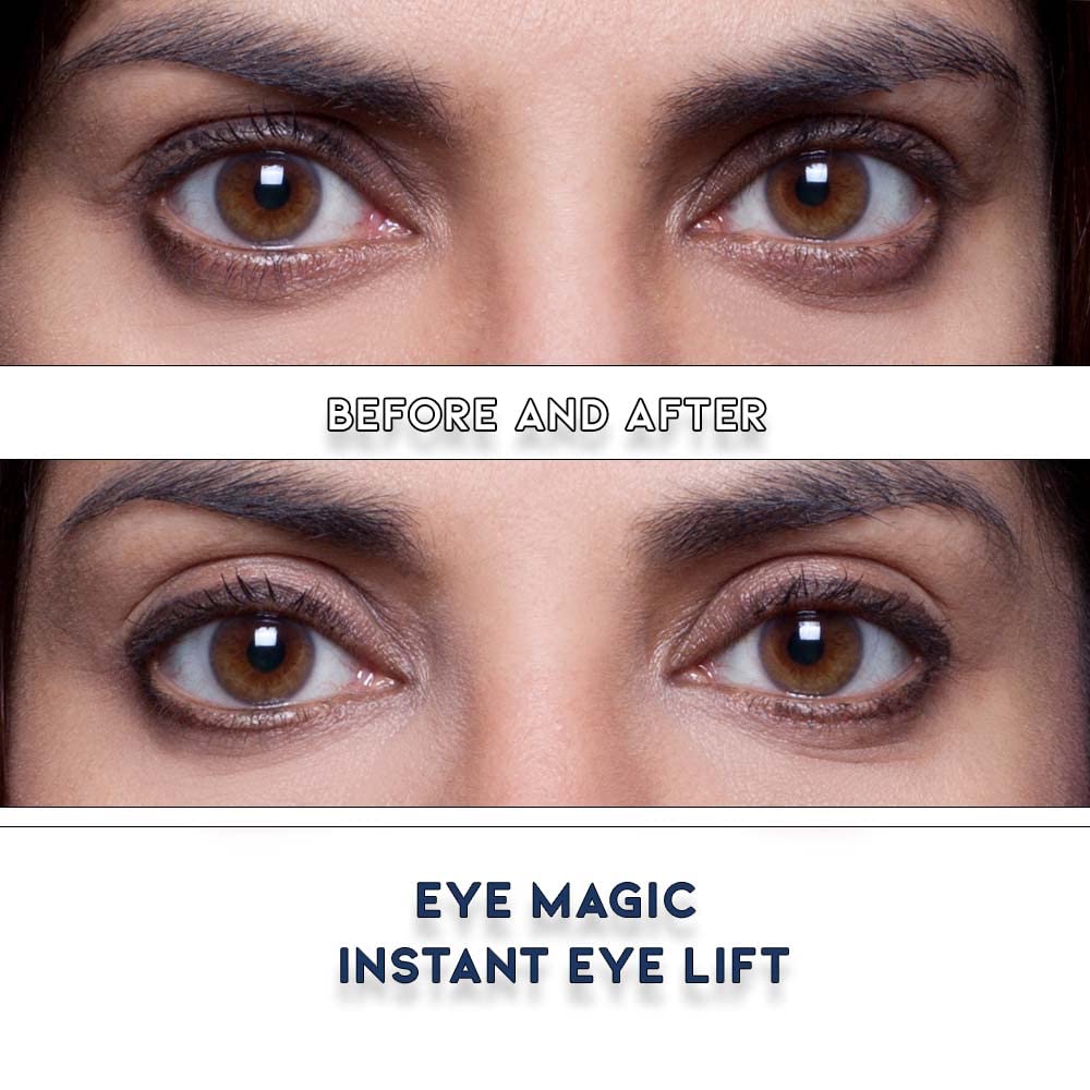 Bandes transparentes Eye Magic se fondent parfaitement sur la peau.