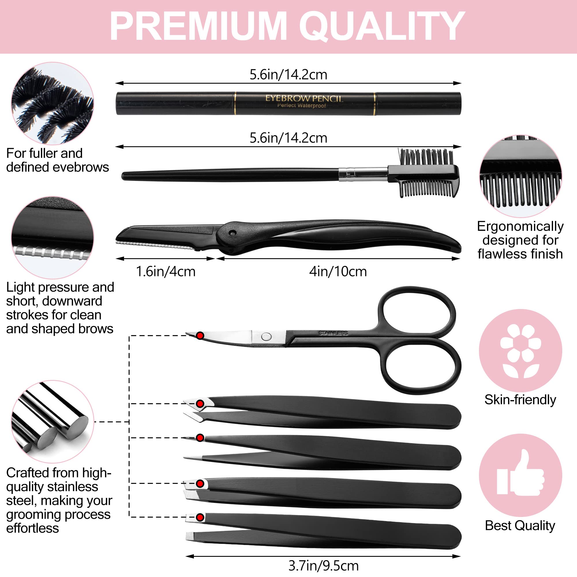 Eyebrow Kit Studio : pince à épiler inclinée pour déloger les poils fins.