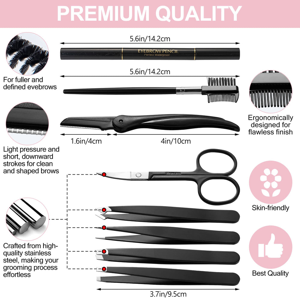 Eyebrow Kit Studio : pince à épiler inclinée pour déloger les poils fins.