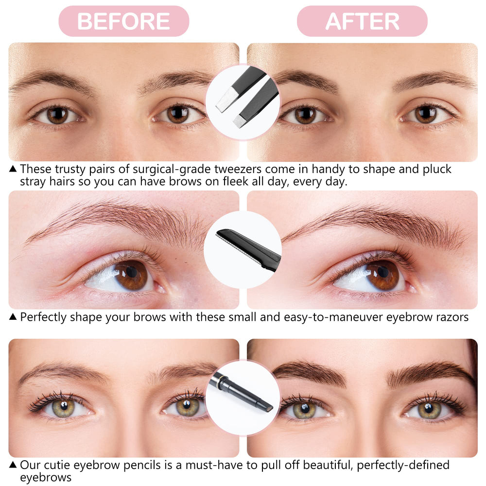 Eyebrow Kit Studio : pinceau et brosse pour discipliner les poils et unifier le rendu.