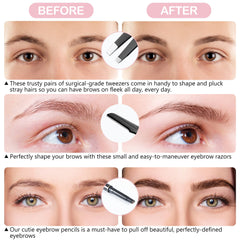 Eyebrow Kit Studio : pinceau et brosse pour discipliner les poils et unifier le rendu.