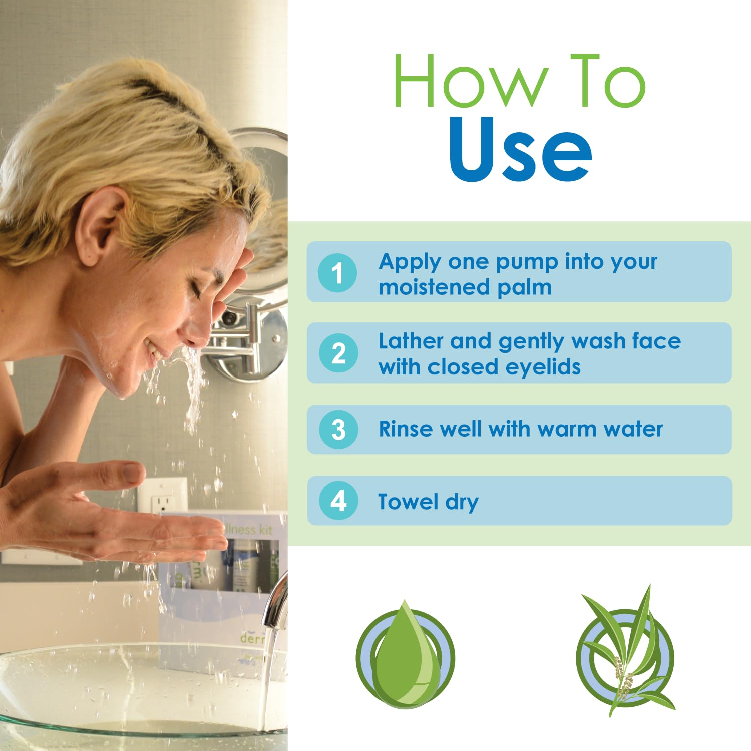 EyeEco: utilisation quotidienne matin et soir pour paupières et visage.