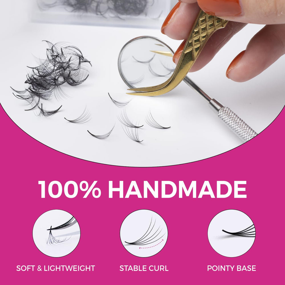 Eyesy Lash 500 Promade Fans matte black finish creates a natural, seamless lash line
