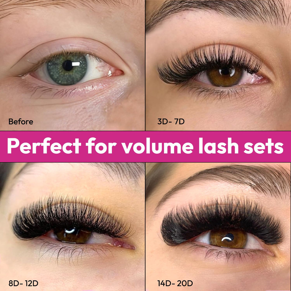 Eyesy Lash 500 Promade Fans pointy base promotes efficient glue absorption and bonding