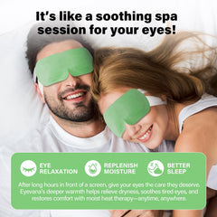 Eyevana masque yeux à vapeur prêt à l'emploi, soulage tension oculaire.