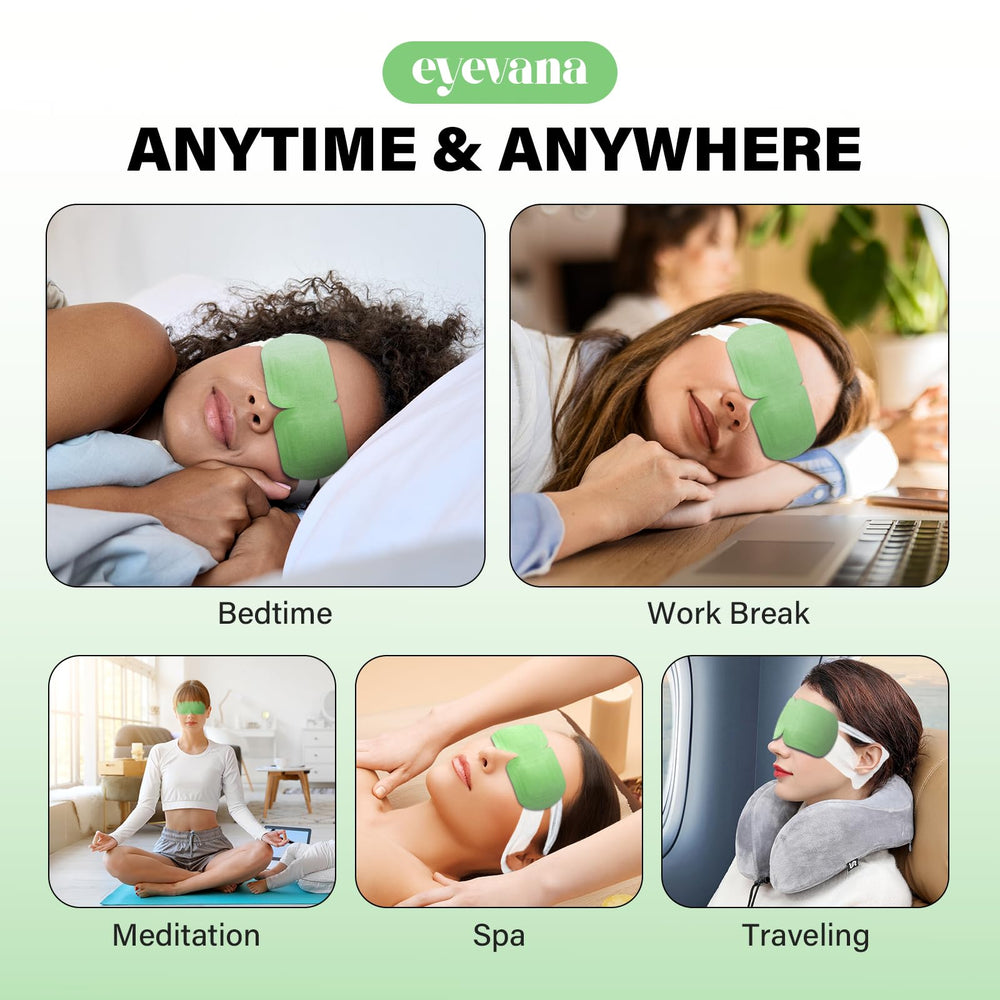 Eyevana masque yeux pratique pour voyage, usage rapide en tout lieu.