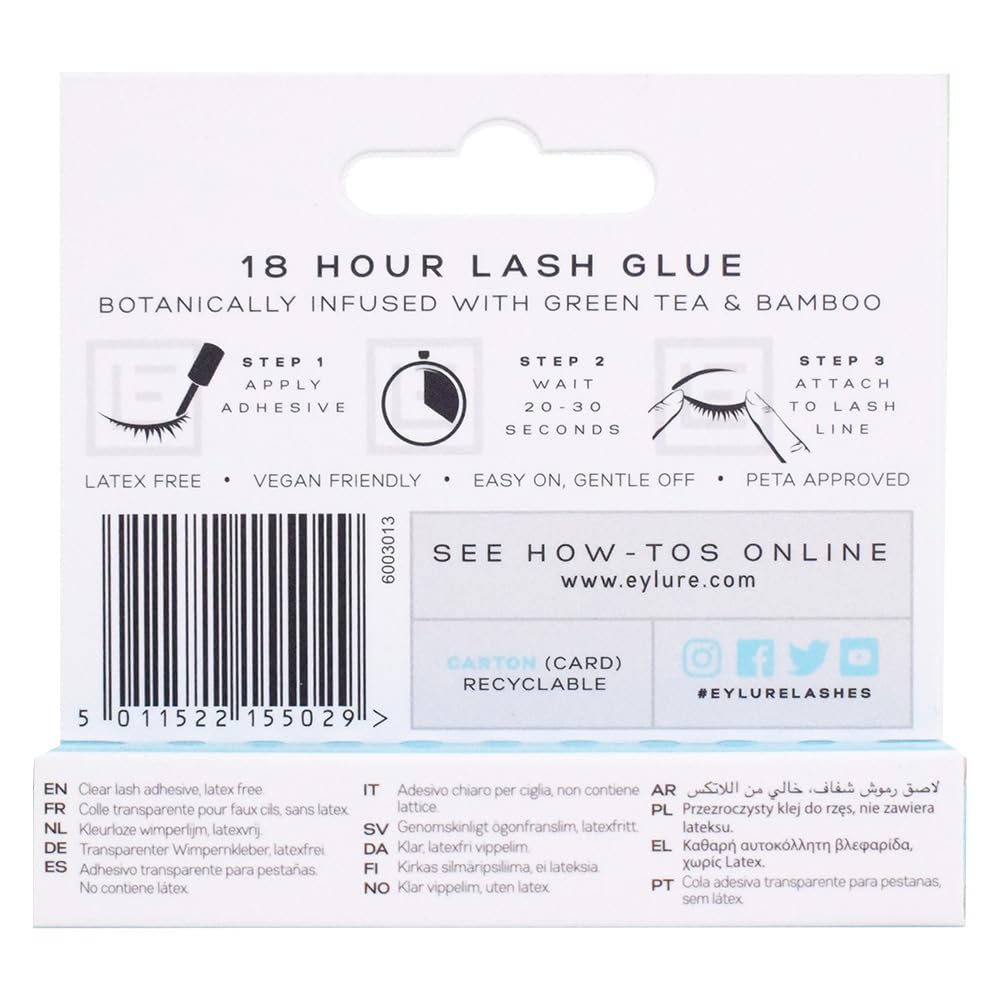 Colle pour cils Eylure sans latex, confort lors de l’application.