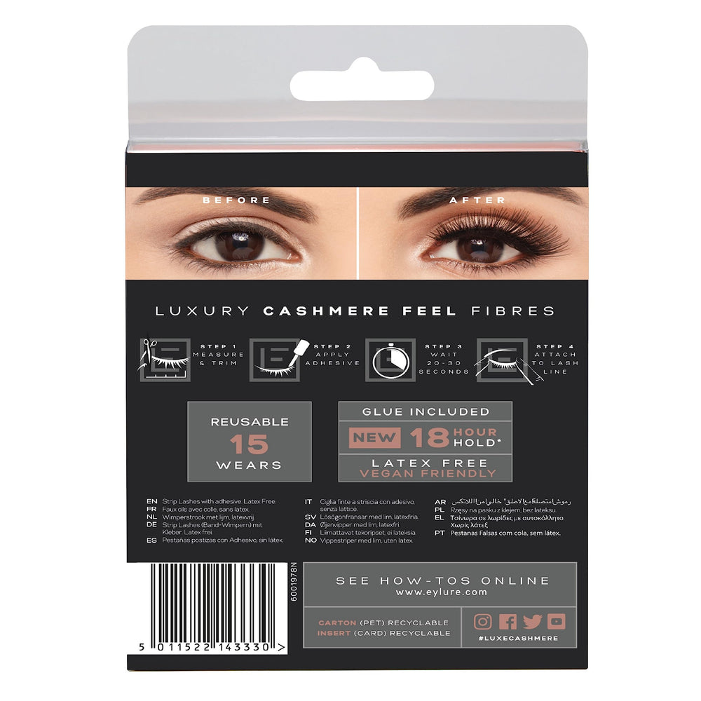 Cils véganes et sans cruauté Eylure Luxe Cashmere No.6 – choix éthique.