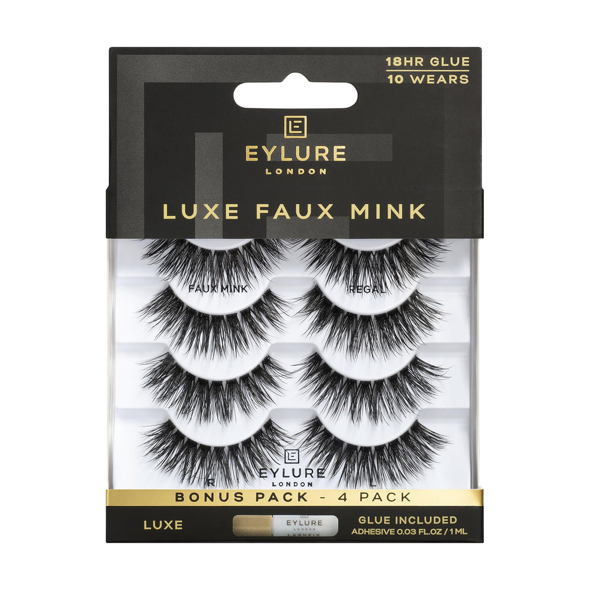 Eylure Luxe Faux Mink Regal – cils longs pour un regard saisissant et durable