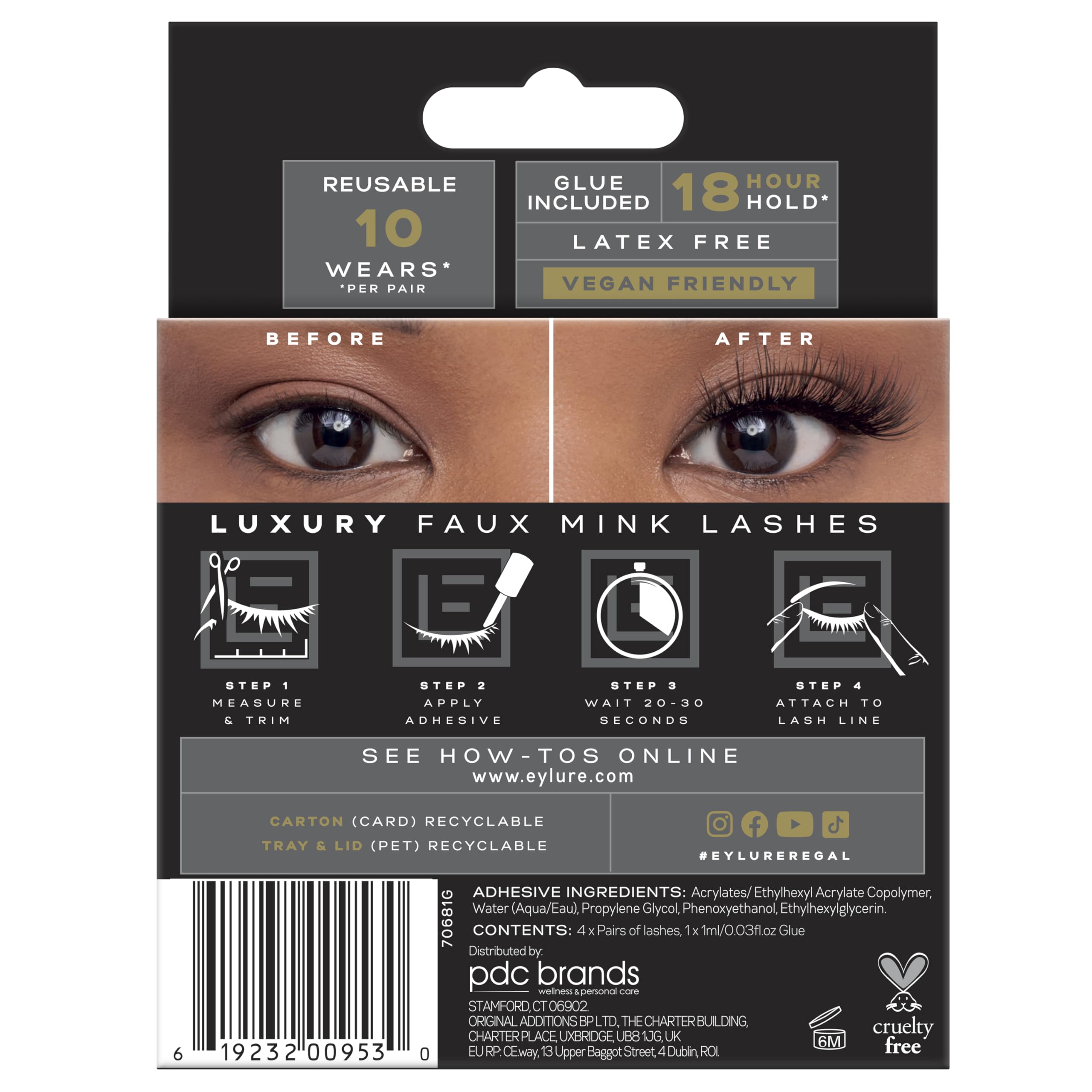 Eylure Luxe Faux Mink Regal – cil supplémentaire pour varier le style