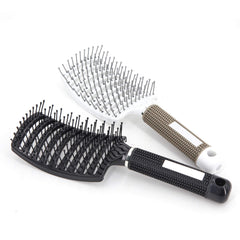 Brosse Eyxformula courbee ventilée démêlant sans douleur sur cheveux épais