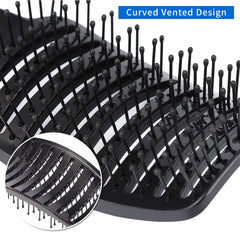 Brosse Eyxformula courbee ventilée démêlant les cheveux mouillés sans tiraillement
