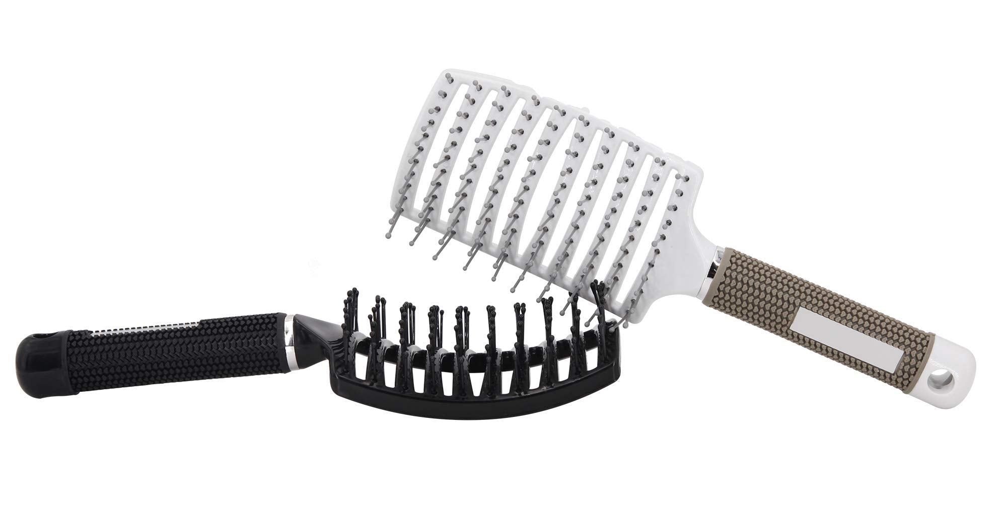 Ensemble Eyxformula de deux brosses courbées ventilées noir et blanc prêt à offrir