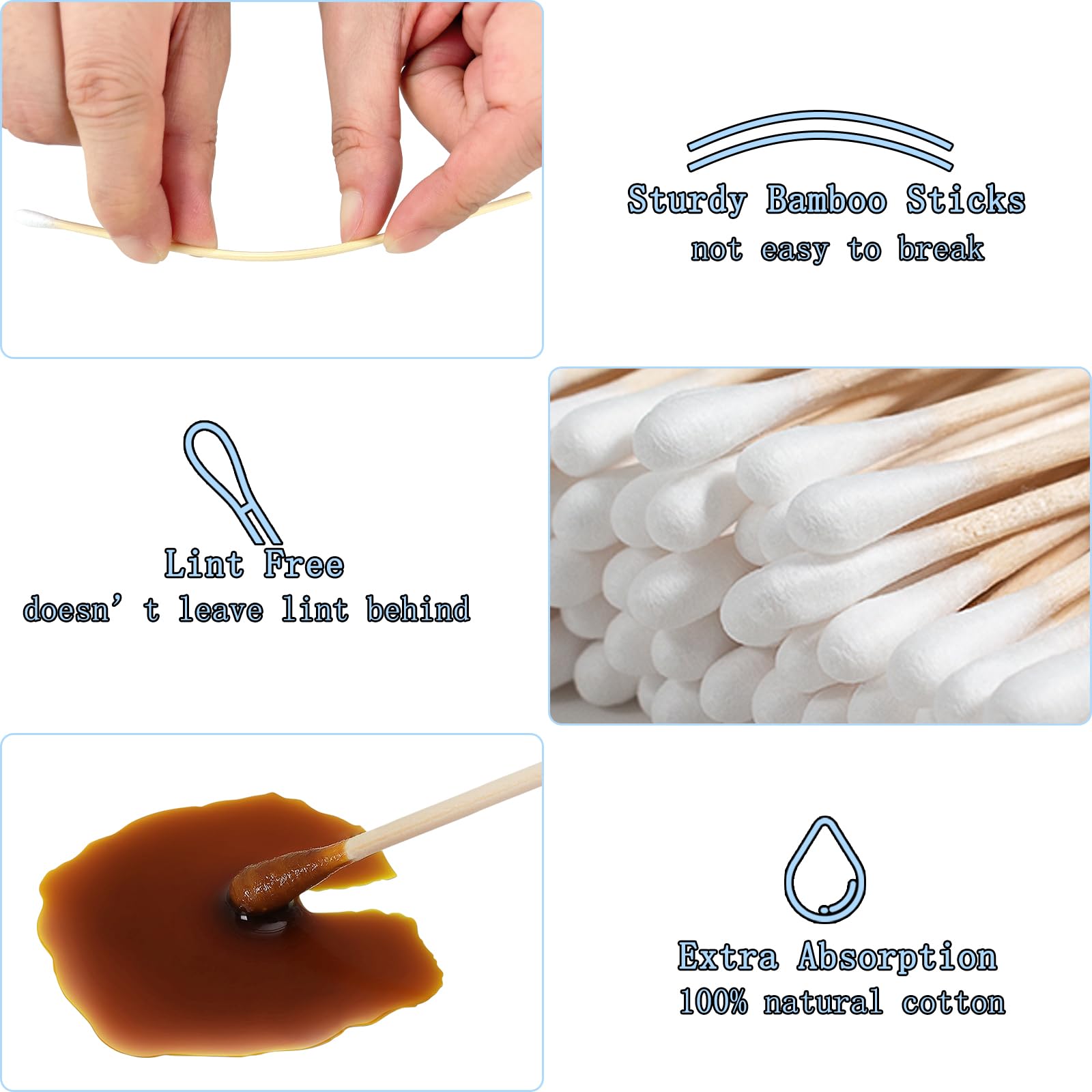 Eyxformula tampons coton denses et absorbants pour une couverture généreuse.