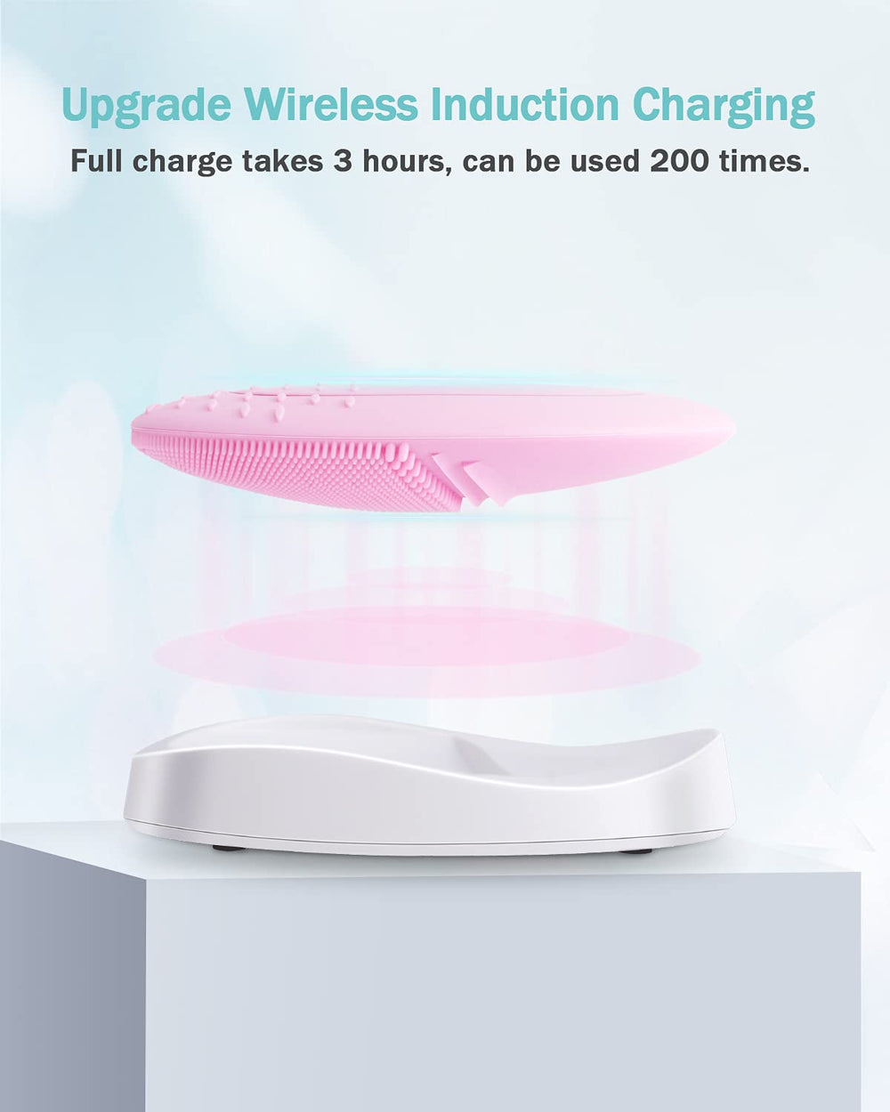 EZBASICS brosse visage étanche sonique pour une utilisation sûre sous la douche
