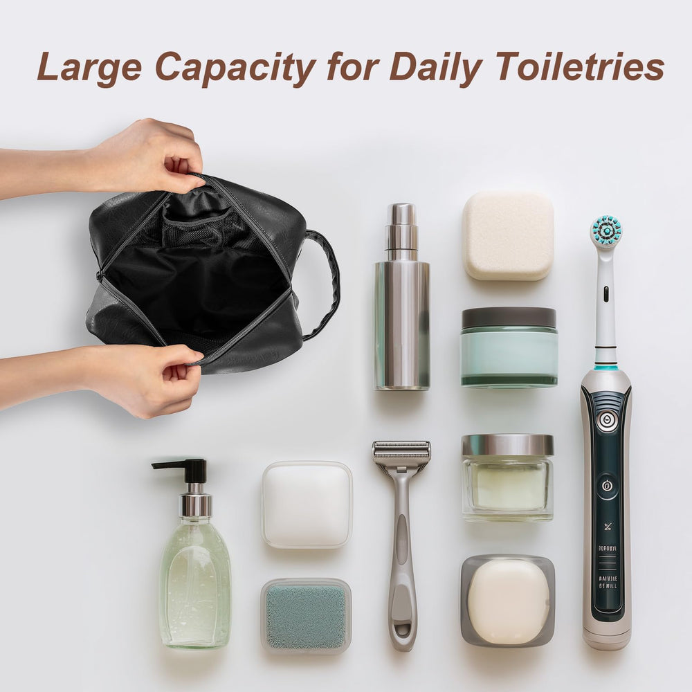 Ezday Dopp Kit étanche et doublure en polyester, protège les produits.