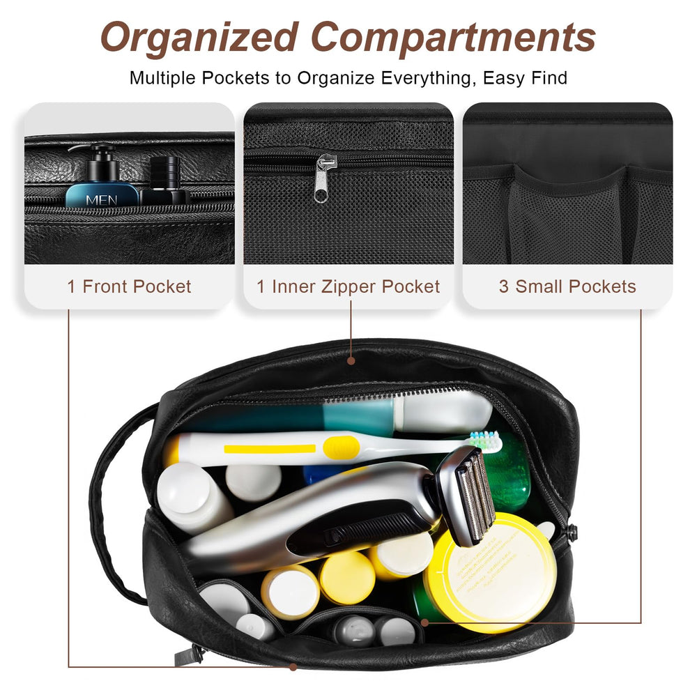 Ezday Dopp Kit grand-capacite-interieur, espace pour rasoir et soins.