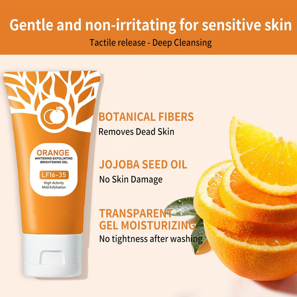 Ezyuanchly gel exfoliant orange corps pour peau rafraîchie