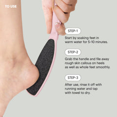 F3 Systems grain-pieds fin rose, surface douce et lisse.