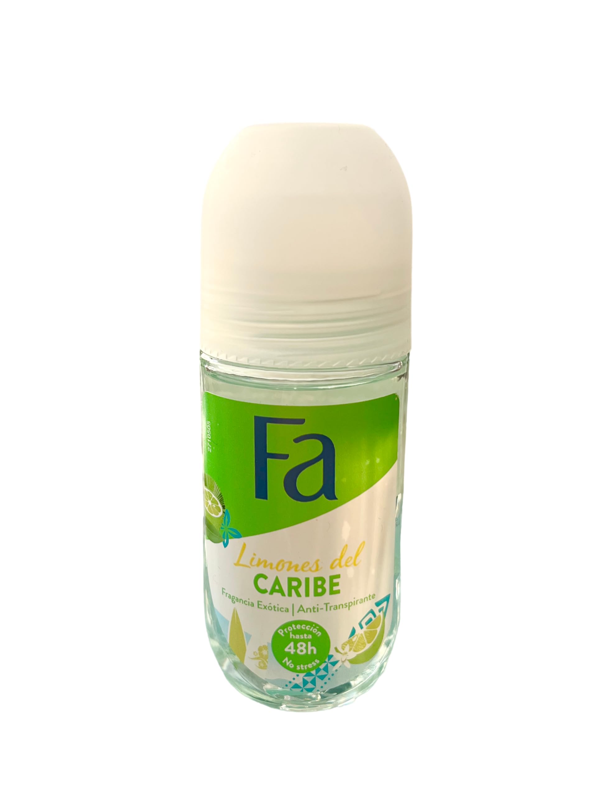 Fa déodorant bille Caribbean Lemon 50 ml, bouteille plastique élégante pour une fraîcheur durable.