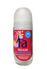 Bouteille Fa Fiji Dream Roll-On 50ml avec parfum pastèque pour une sensation fraîche durable
