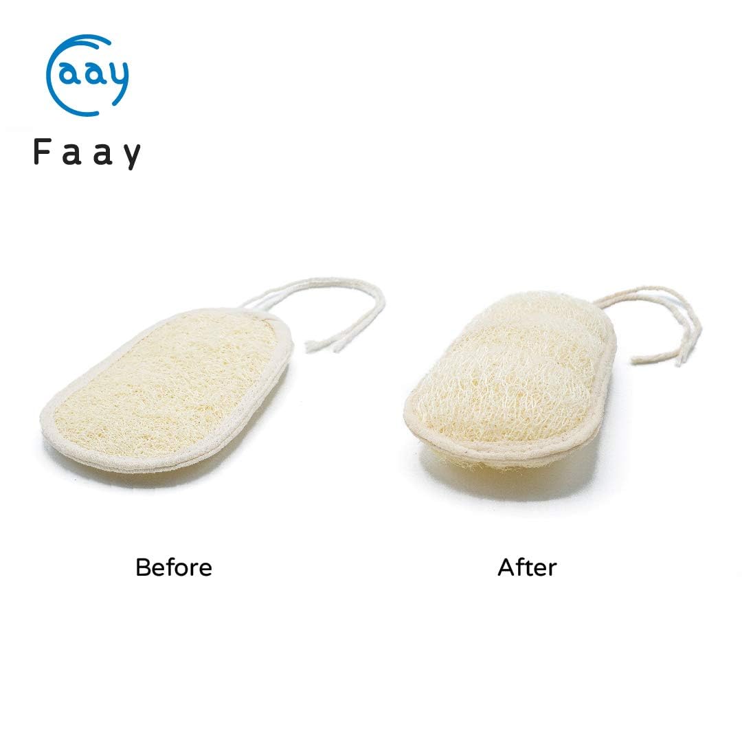 FAAY tampons luffa remplaçables pour exfoliation durable