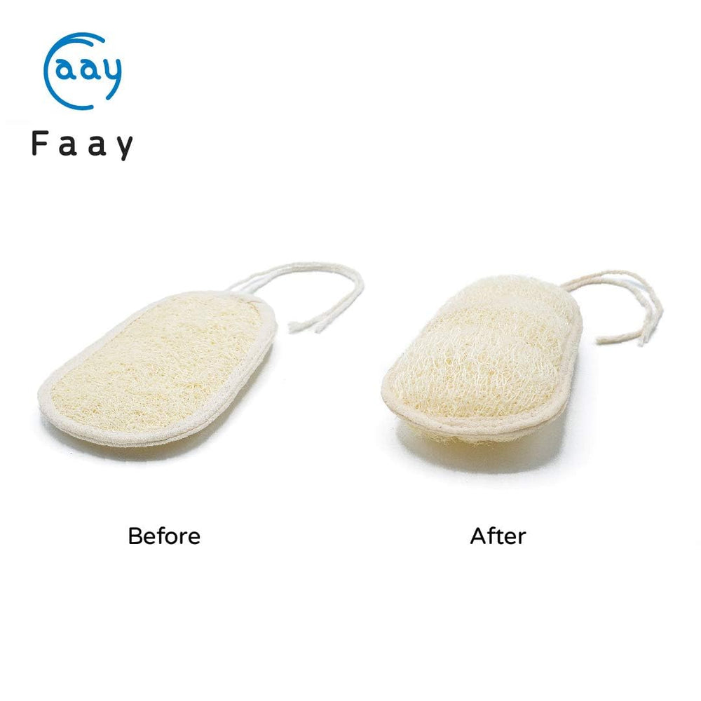 FAAY tampons luffa remplaçables pour exfoliation durable