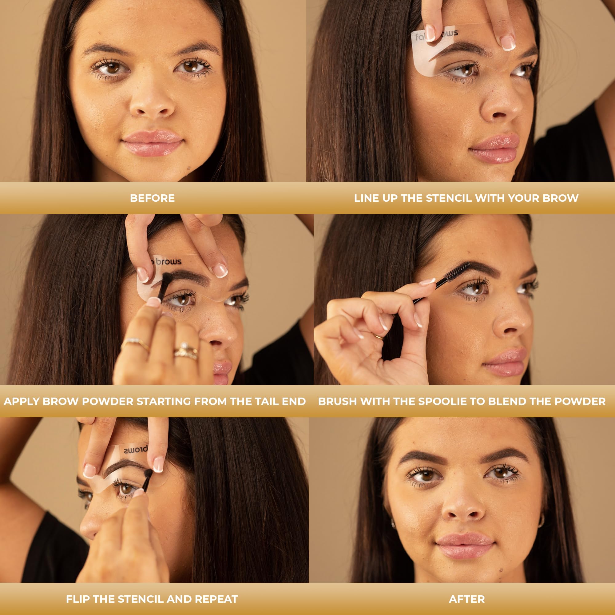 Fab Brows Duo – gabarits sourcils réutilisables guide précis du tracé.