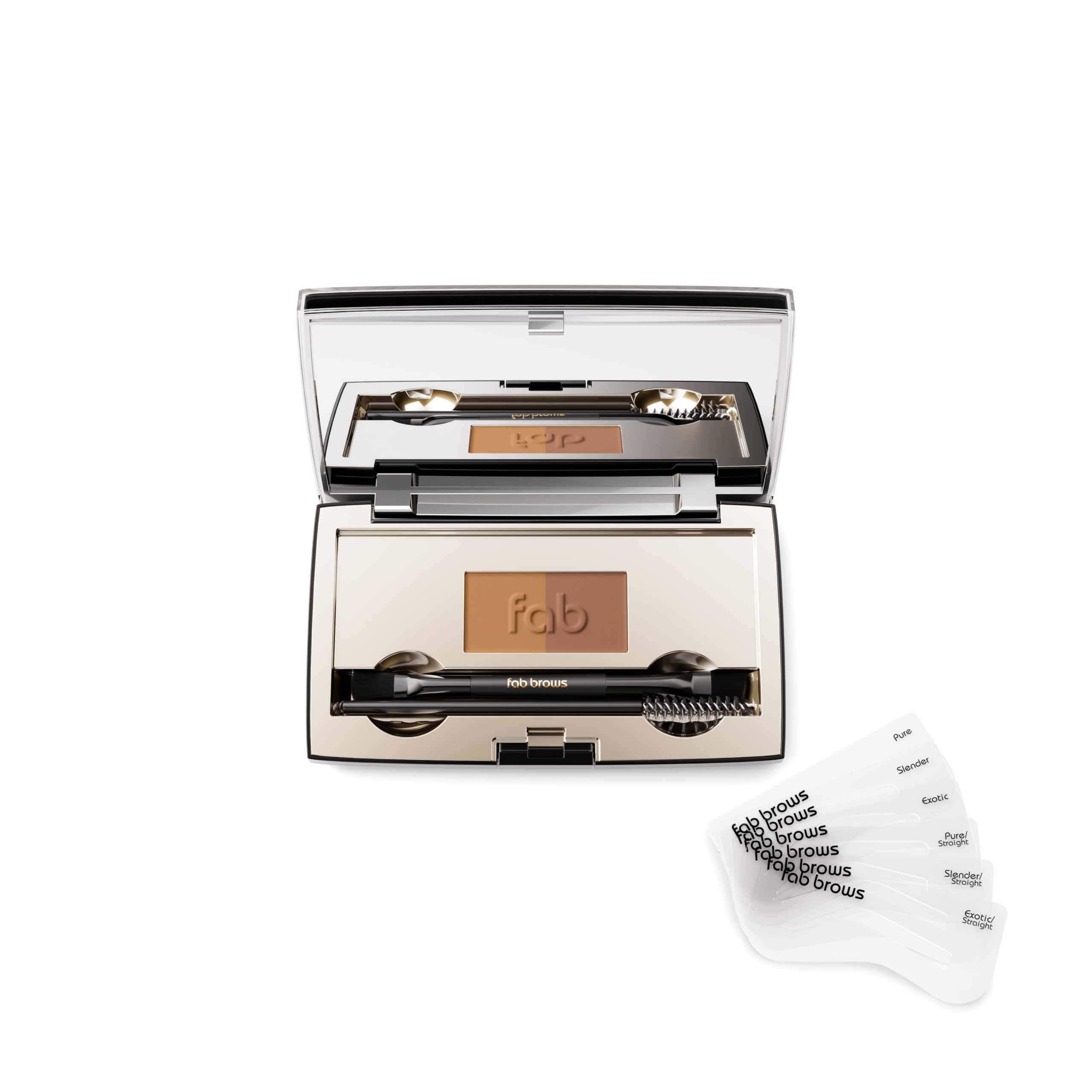Fab Brows Duo Kit sourcils – pochoirs pour contour précis et naturel
