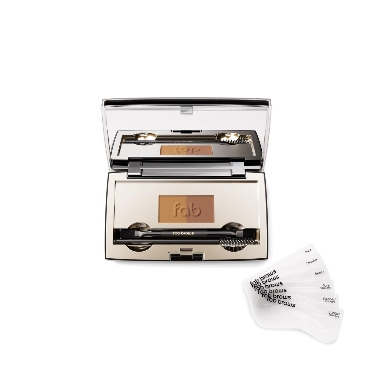 Fab Brows Duo Kit sourcils – pochoirs pour contour précis et naturel