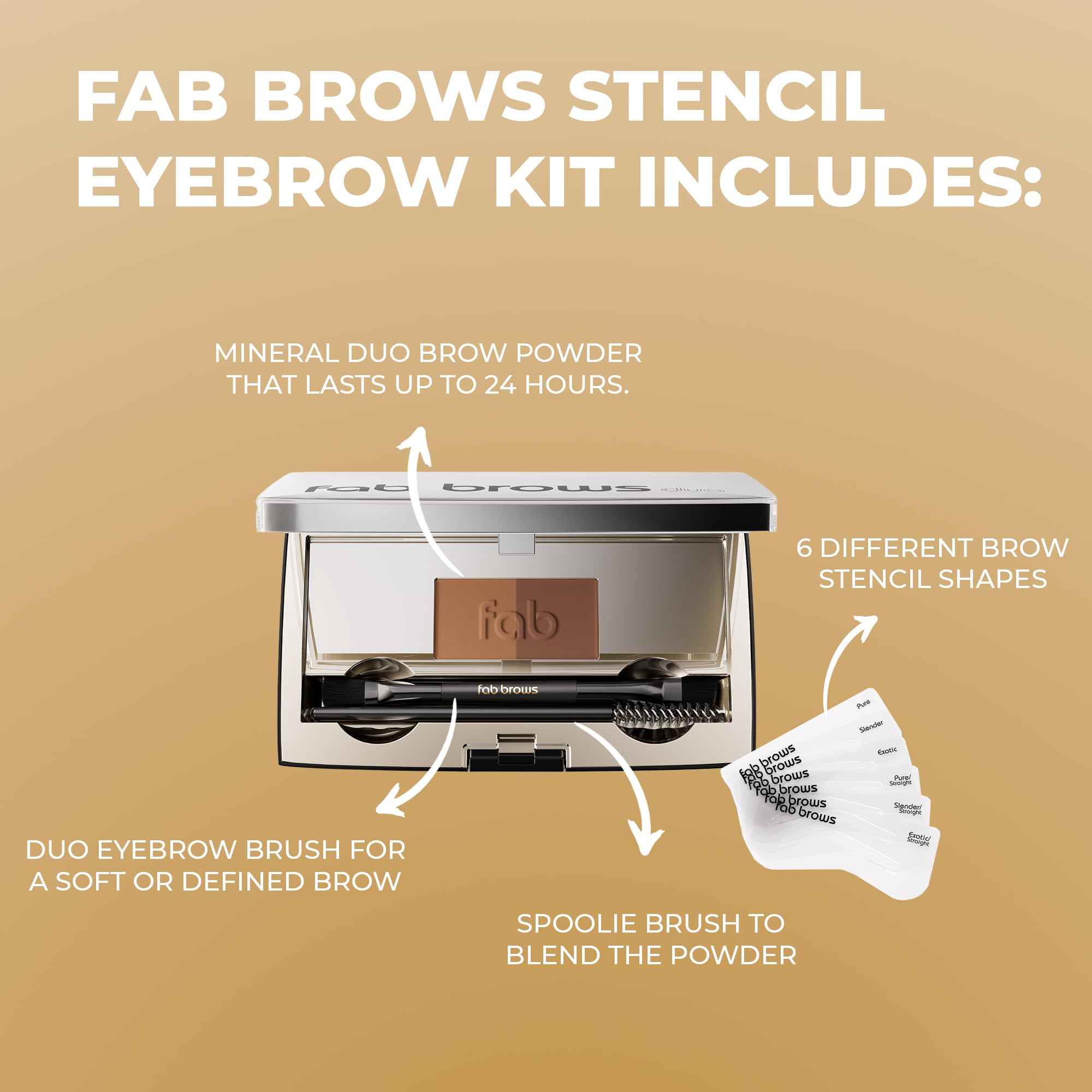 Fab Brows Duo – pinceau double-face pour lisser et définir les contours.