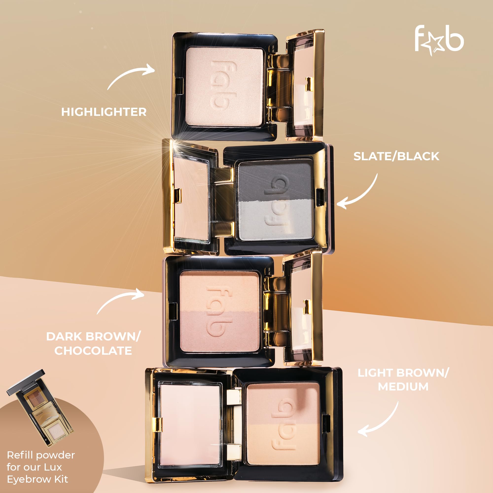 Finition sans bavure grâce à Fab Brows, tenue résistante à la chaleur et à la sueur.