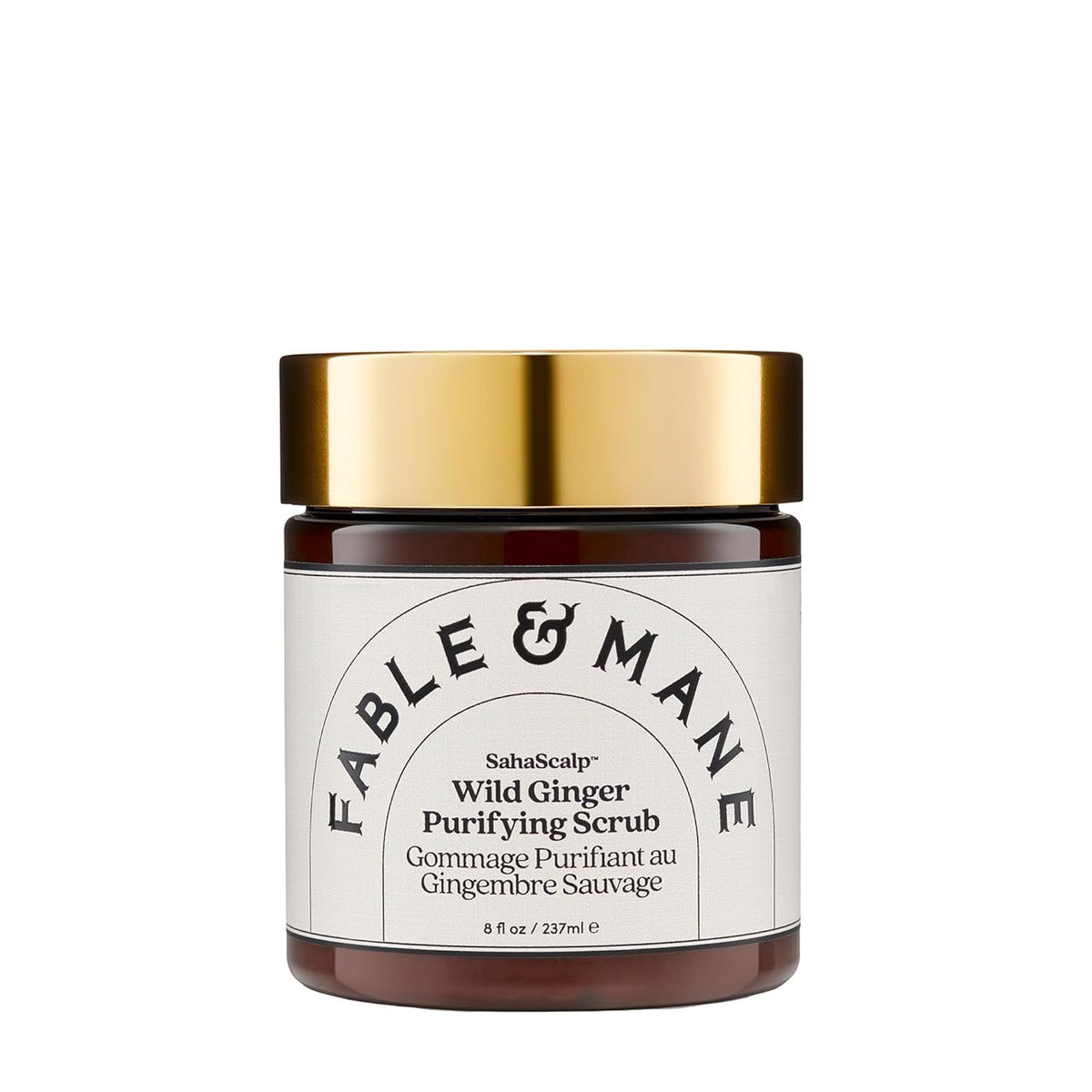 Gommage purifiant Fable & Mane, bouteille visible, élimine doucement les impuretés.