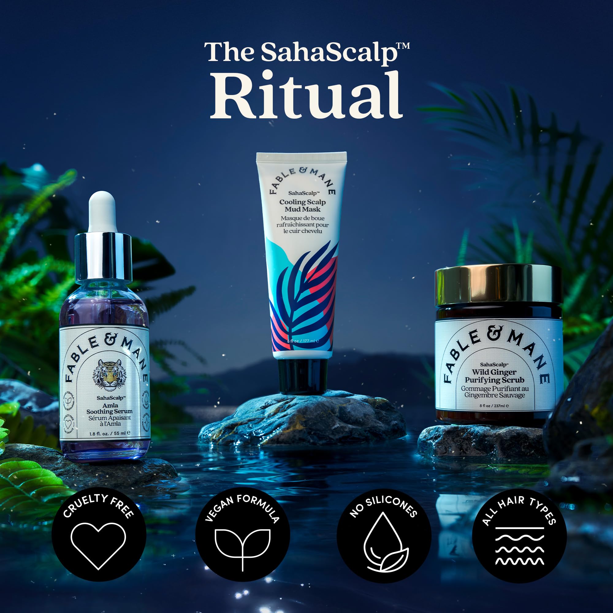 Sérum apaisant pour cuir chevelu sensible sans irritation.