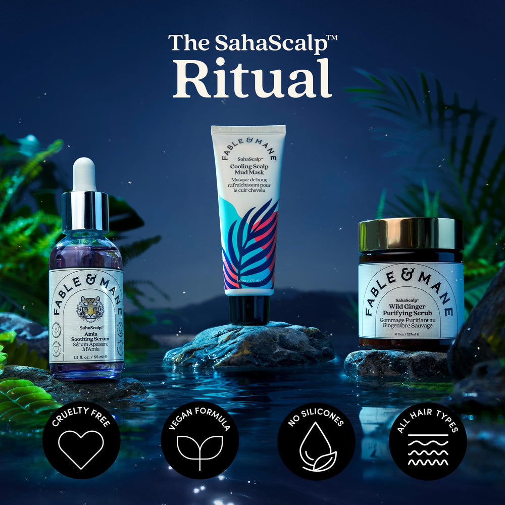 Sérum apaisant pour cuir chevelu sensible sans irritation.