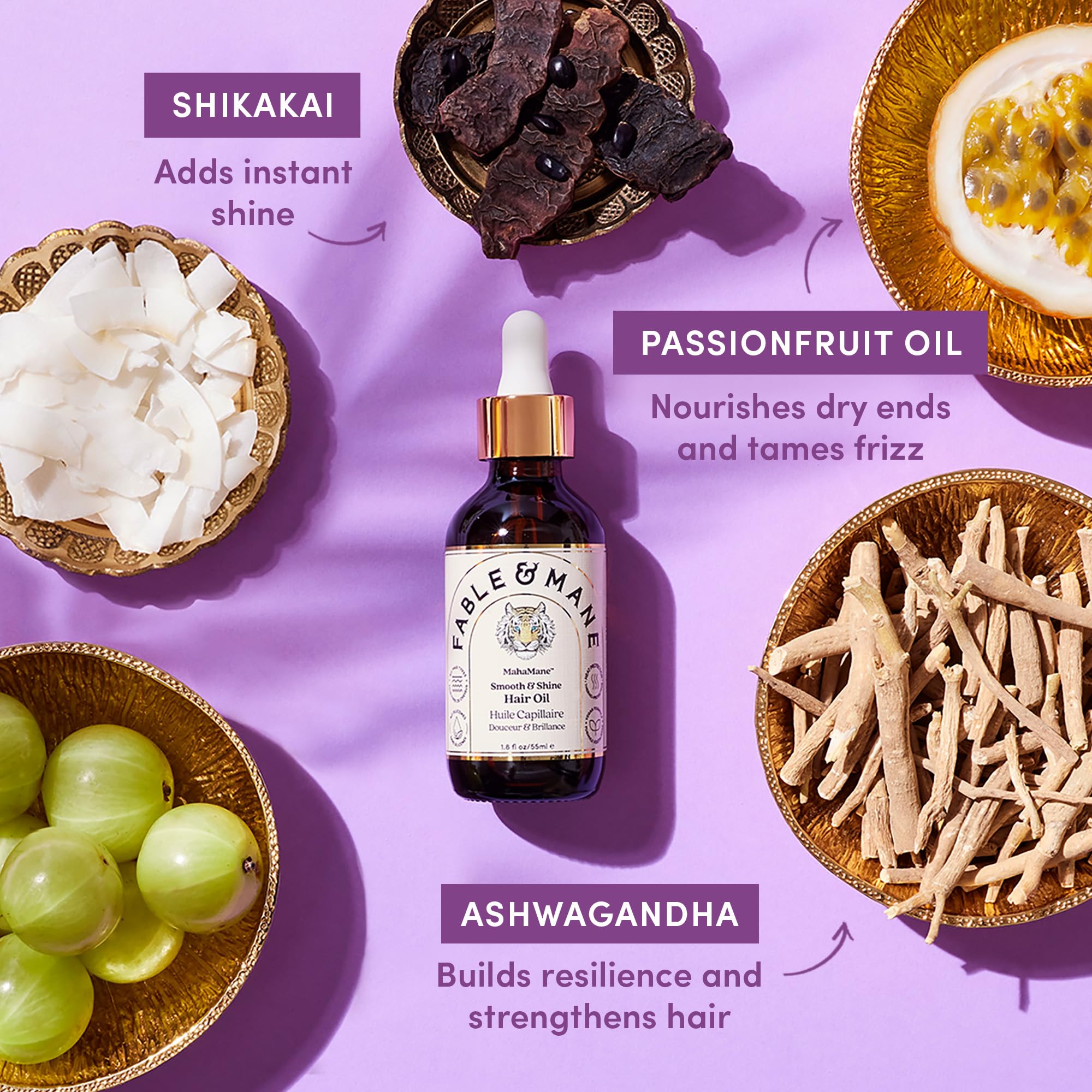 Formule vegan sans silicone, adaptée aux cheveux colorés