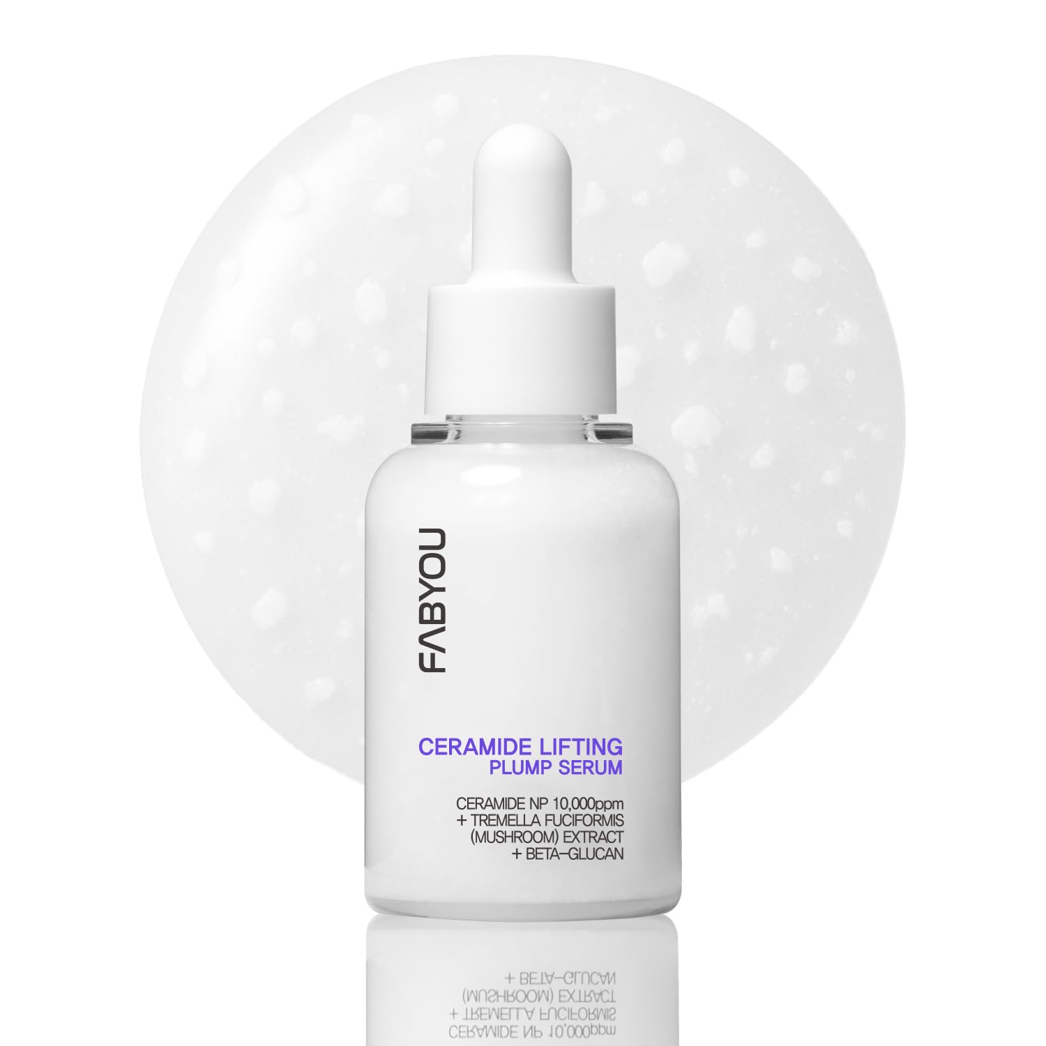 FABYOU Ceramide Plumping Serum – bouteille lumineuse offrant hydratation et fermeté.
