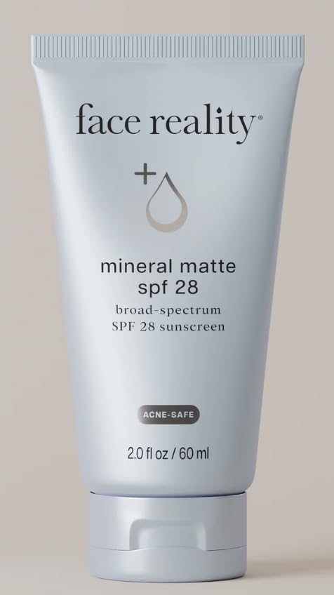 Face Reality Mineral Matte SPF28 – bouteille pour une protection légère et un fini mat