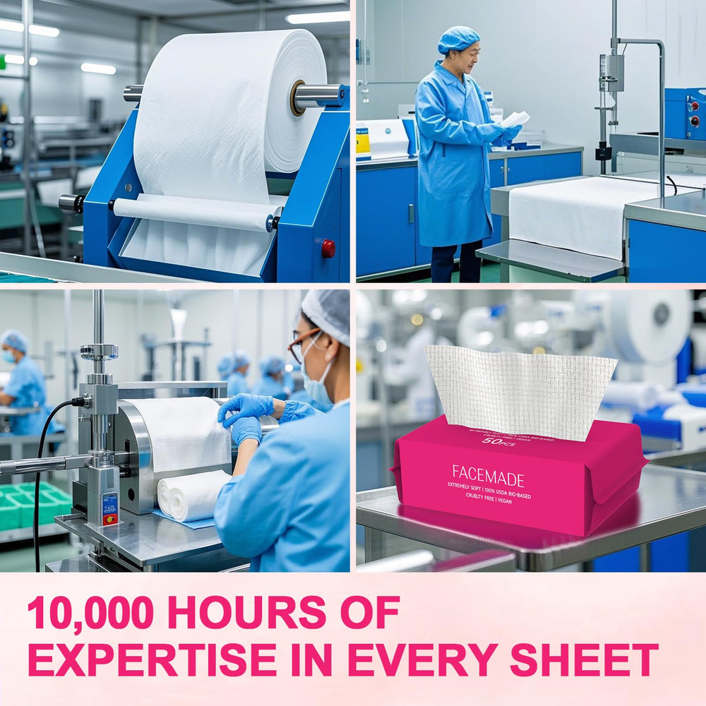 FACEMADE format voyage, hygiénique et pratique en déplacement.