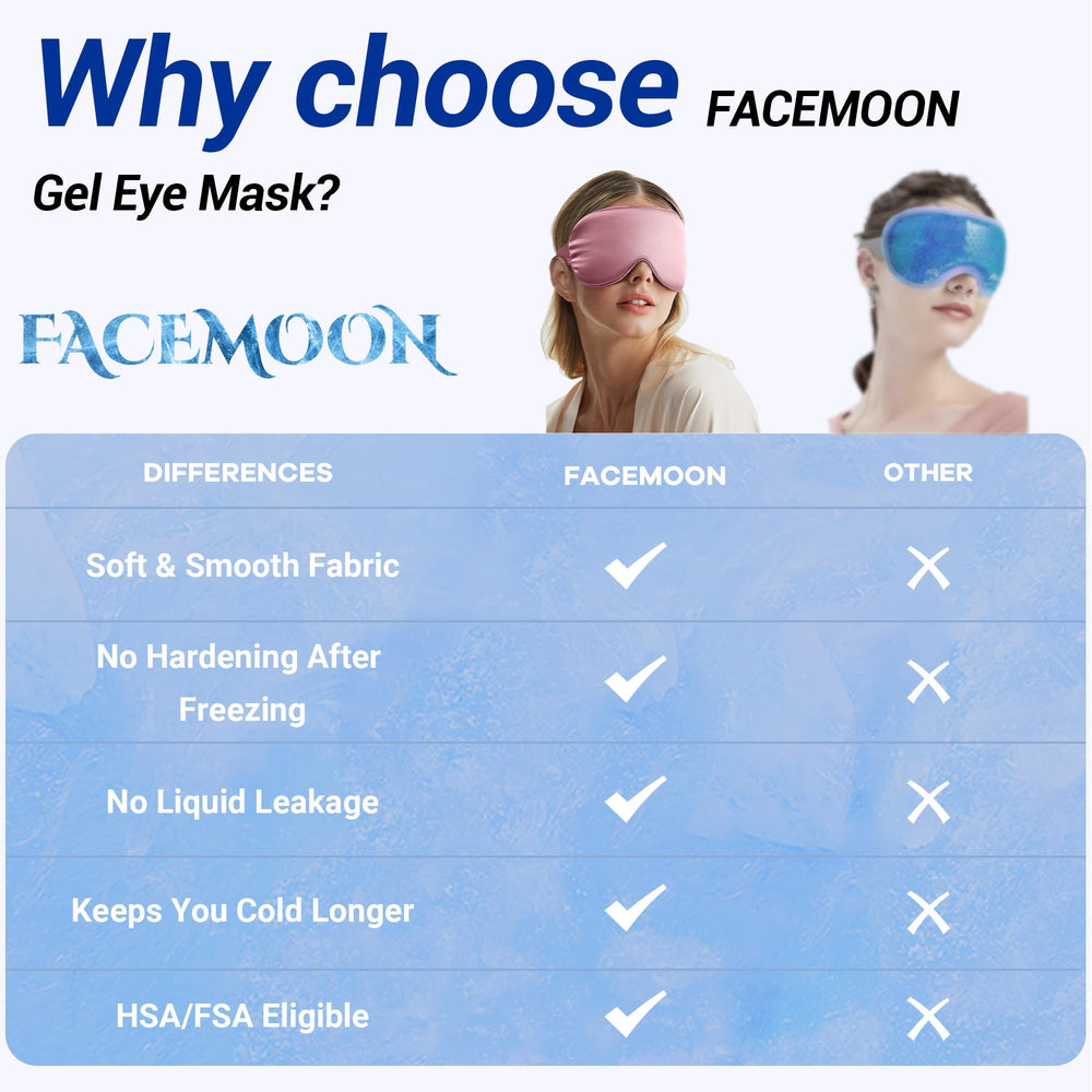 FACEMOON masque yeux réutilisable, durable et facile à nettoyer.