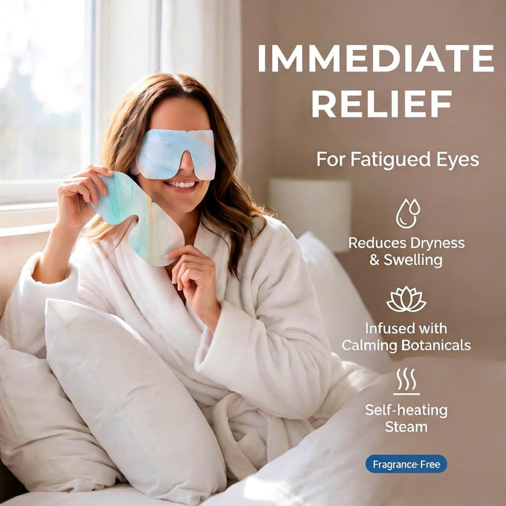 FACEMOON Masque yeux chauffant – température 113°F pour pause spa oculaire