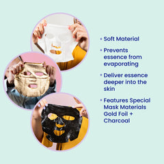 FACETORY sheet mask texture closeup reveals silky serum and smooth application.